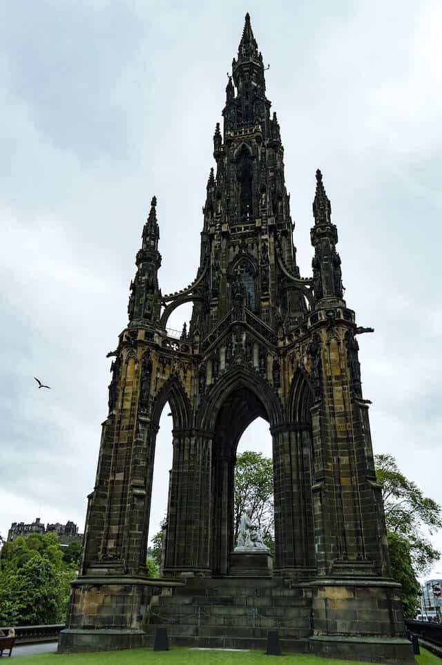 Gothic spired Scott Monument