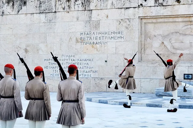 Changing of the Guard in Athens Greece