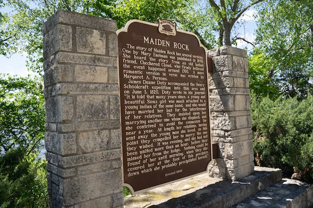 Maiden Rock Historical Marker Sign