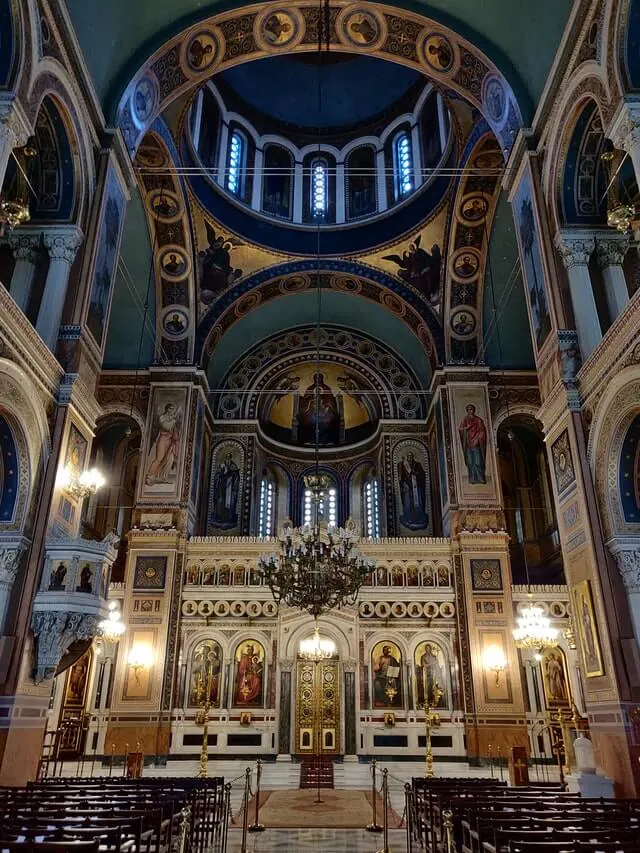 Inside the Metropolitan Cathedral of Athens