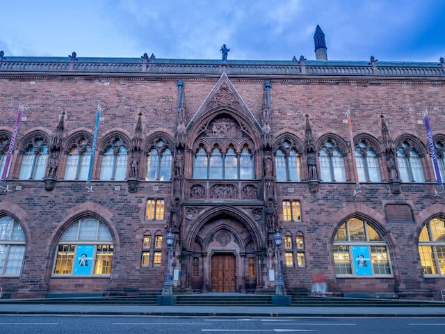 Gothic exterior of the Scottish National Portrait Gallery