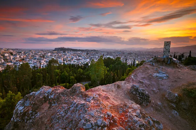 Strefi Hill, Athens at sunset