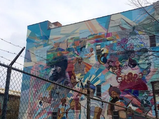 Large street art mural in Philadelphia