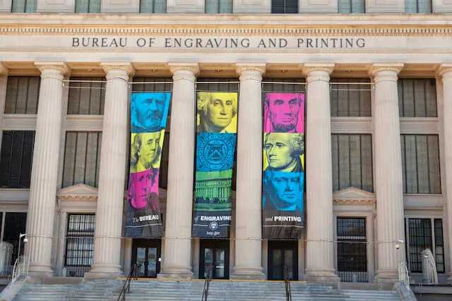 Exterior of the Bureau of Engraving and Printing