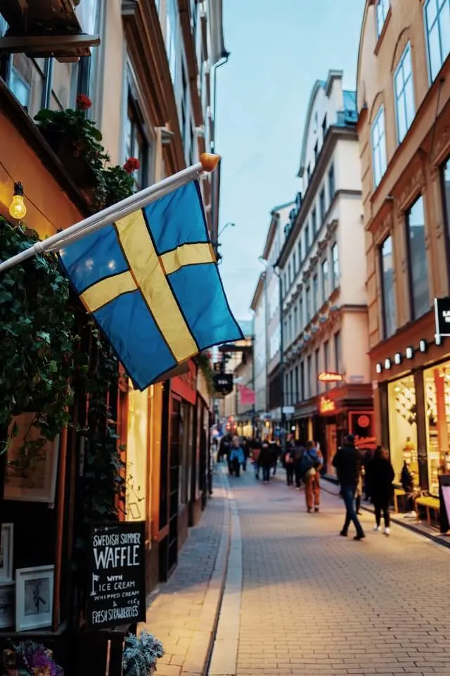Street Scene in Stockholm Sweden