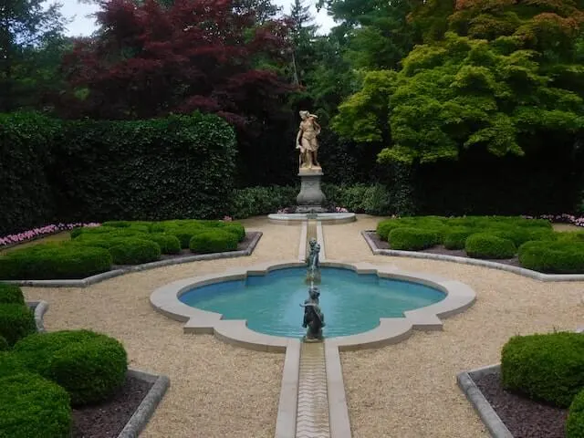 Versaille style garden at The Hillwood Estate, Museum & Garden in Washington, DC