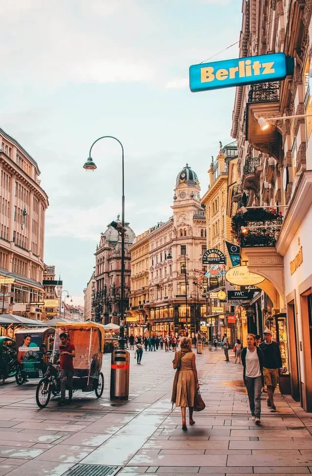 Street Scene in Vienna Austria