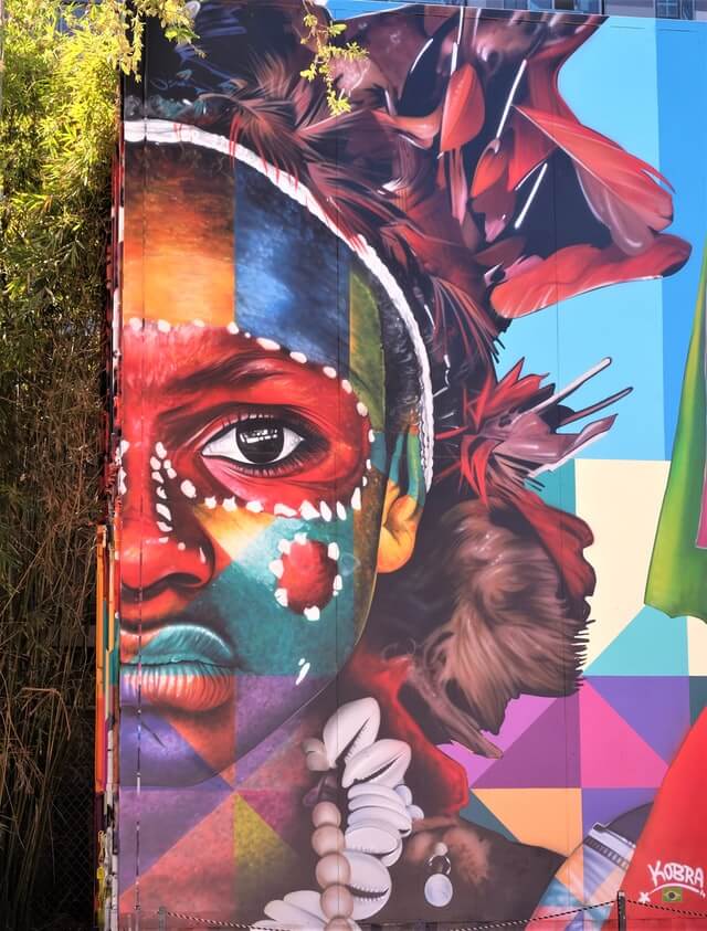 Colourful Street Art in Wynwood Walls Miami