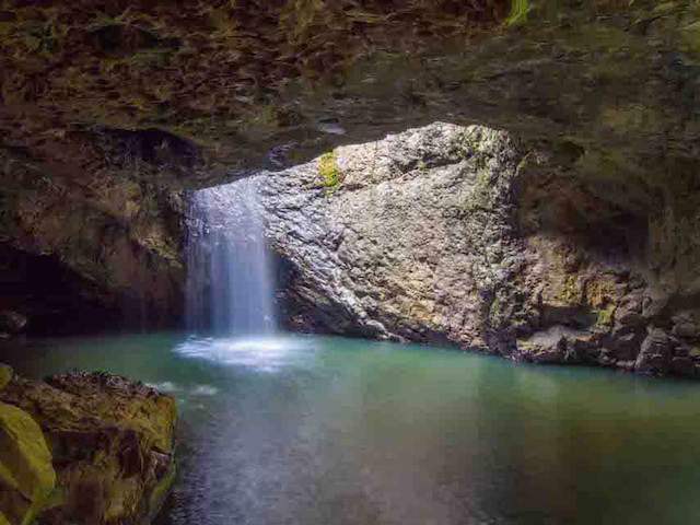 SpringBrook National Park - Natural Bridge waterfall