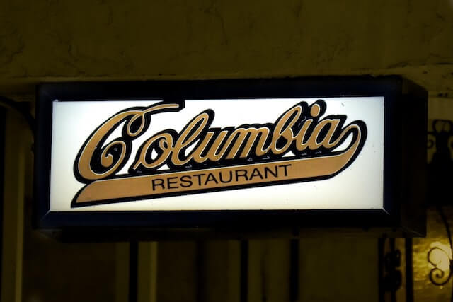 Columbia Restaurant sign