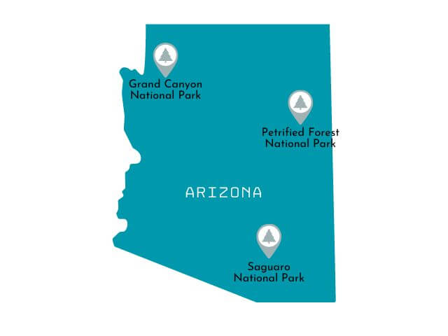 Arizona National Parks Map