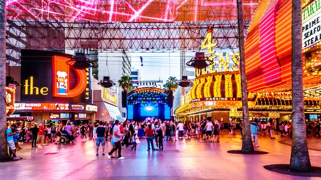 Stage on Fremont Street part of the Downtown Rocks Concert Series