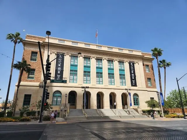 Facade of The Mob Museum in Las Vegas