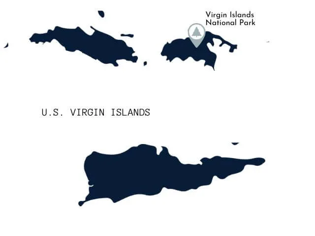 US Virgin Islands National Parks Map
