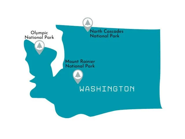 Washington National Parks Map