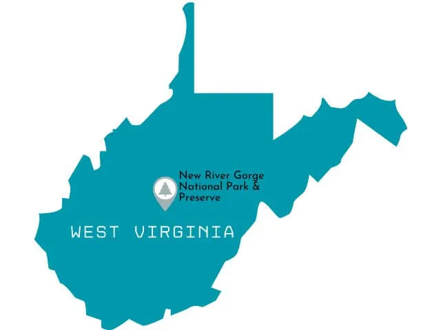 West Virginia National Parks Map