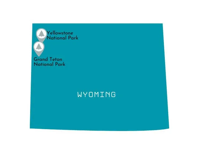 Wyoming National Parks Map