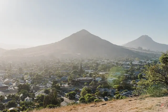 San Luis Obispo with Madonna Mountain in the background