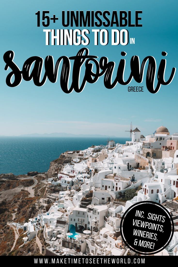 Best Things to do in Santorini Greece pin image with text overlay