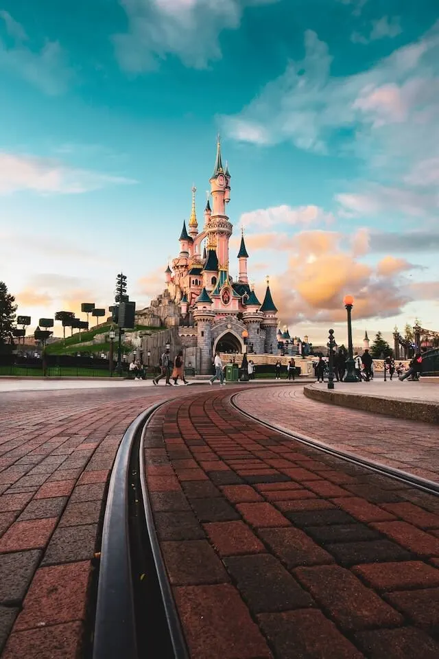 Disneyland Paris Main Street looking towards the Castle