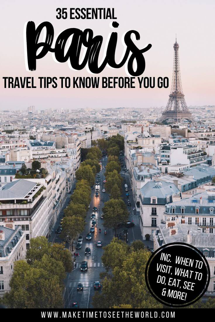 Paris Travel Tips to Know Before You Go Pin Image