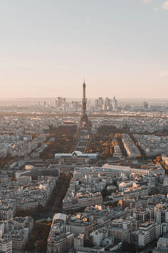 View from Montparnasse Tower over Paris