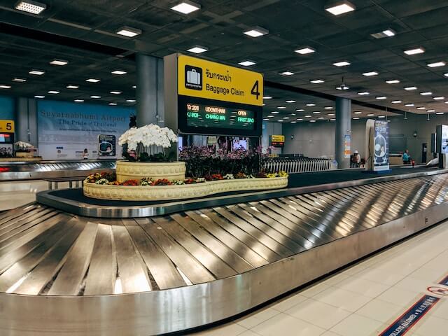 Empty baggage carousel in Thai Airport