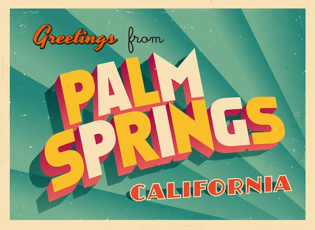 Greetings from Palm Springs Vintage Postcard image