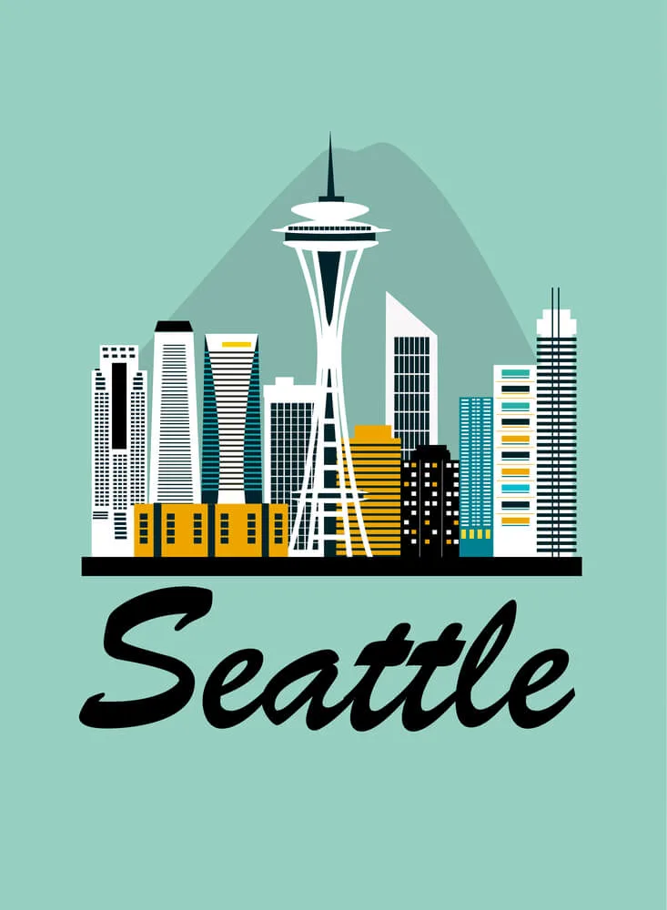 Seattle Skyline Illustration